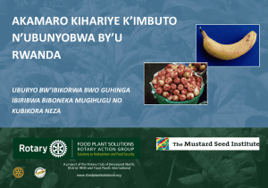 Potentially Important Fruit, Nuts and Seeds of Rwanda - Kinyarwanda